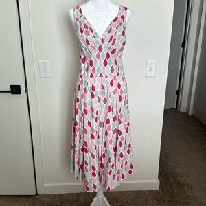Pink leaves dress